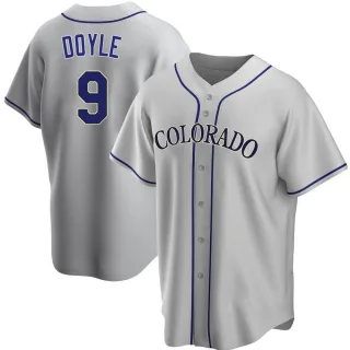 Replica Men's Brenton Doyle Colorado Rockies Road Jersey - Gray
