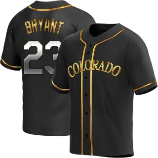 Replica Youth Kris Bryant Colorado Rockies Alternate Jersey - Black Golden